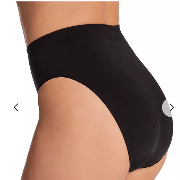 2 Pr Wacoal B Smooth Seamless High Cut Panties 834175 Black Mocha 6M NWOT - Picture 2 of 5